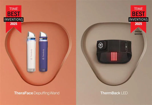 Therabody 旗下 TheraFace 泡泡眼摩棒 與 ThermBack LED 熱力護腰帶 榮登《TIME 時代雜誌》2025 年度最佳發明榜單